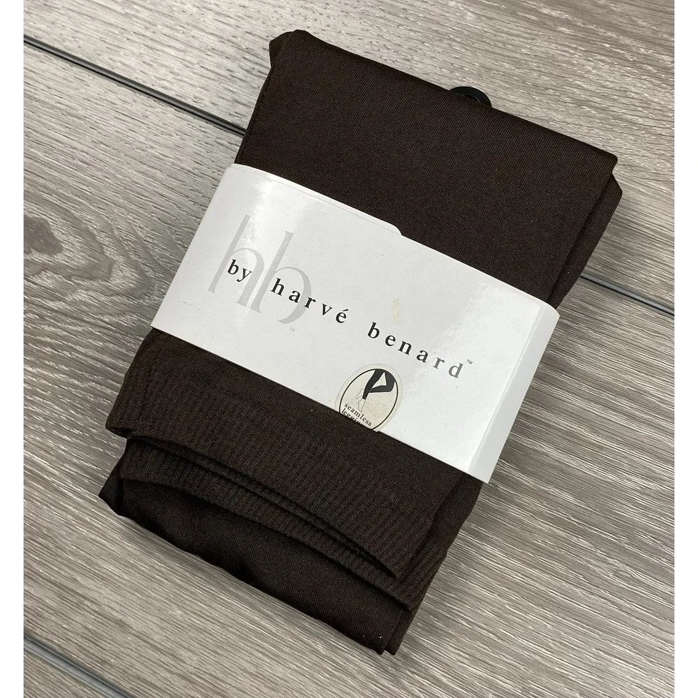 Harve Benard Women's Nylon Blend‎ Seamless Leggings Brown Queen Size New